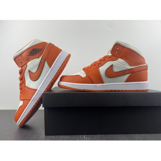 Air Jordan 1 Mid SE port Spice Orange High Cut Men Shoes Air Jordan 1 Mid SE port Spice Orange High Cut Men Shoes
