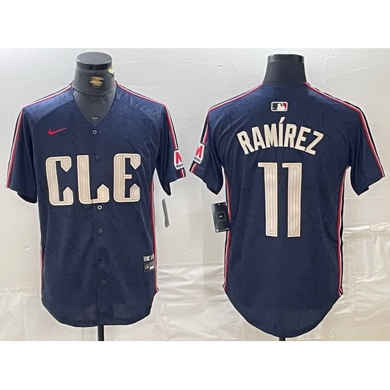 Men Cleveland Guardians 11 Jose Ramirez Navy 2024 City Connect Limited Stitched Baseball Jersey 2 Men Cleveland Guardians 11 Jose Ramirez Navy 2024 City Connect Limited Stitched Baseball Jersey 2