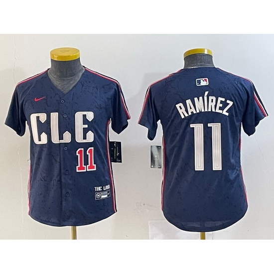 Youth Cleveland Guardians 11 Jos E9 Ram EDrez Navy 2024 City Connect Limited Stitched Baseball Jersey 1 Youth Cleveland Guardians 11 Jos E9 Ram EDrez Navy 2024 City Connect Limited Stitched Baseball Jersey 1