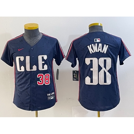 Youth Cleveland Guardians 38 Steven Kwan Navy 2024 City Connect Limited Stitched Baseball Jersey Youth Cleveland Guardians 38 Steven Kwan Navy 2024 City Connect Limited Stitched Baseball Jersey