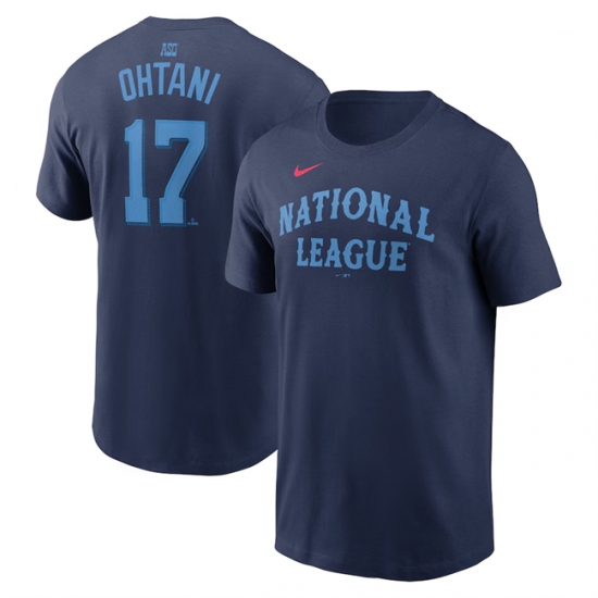 Men National League 17 Shohei Ohtani Navy 2024 All Star Name 26 Number T Shirt Men National League 17 Shohei Ohtani Navy 2024 All Star Name 26 Number T Shirt