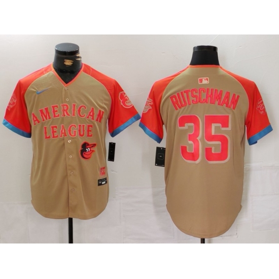Men American League 35 Adley Rutschman Cream 2024 All Star Elite Stitched Baseball Jersey 3 Men American League 35 Adley Rutschman Cream 2024 All Star Elite Stitched Baseball Jersey 3