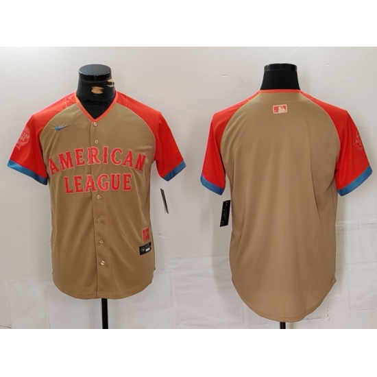 Men American League BLANK Cream 2024 All Star Elite Stitched Baseball Jersey Men American League BLANK Cream 2024 All Star Elite Stitched Baseball Jersey
