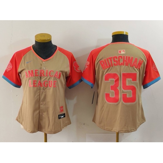Women American League 35 Adley Rutschman Cream 2024 All Star Limited Stitched Jersey 2 Women American League 35 Adley Rutschman Cream 2024 All Star Limited Stitched Jersey 2