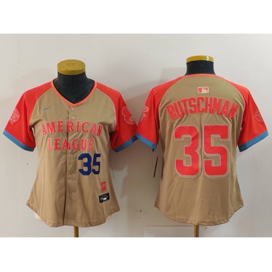 Women American League 35 Adley Rutschman Cream 2024 All Star Limited Stitched Jersey Women American League 35 Adley Rutschman Cream 2024 All Star Limited Stitched Jersey