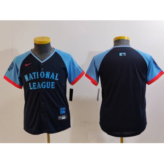 Youth National League Navy 2024 All Star Limited Stitched Jersey Youth National League Navy 2024 All Star Limited Stitched Jersey