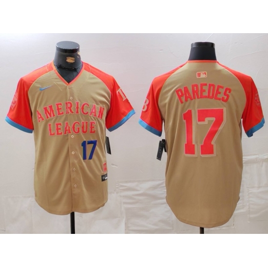 Men American League 17 Isaac Paredes Cream 2024 All Star Limited Stitched Jersey 28 Men American League 17 Isaac Paredes Cream 2024 All Star Limited Stitched Jersey 28