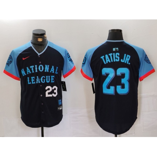 Men National League 23 Fernando Tatis Jr Navy 2024 All Star Limited Stitched Baseball 3 Men National League 23 Fernando Tatis Jr Navy 2024 All Star Limited Stitched Baseball 3