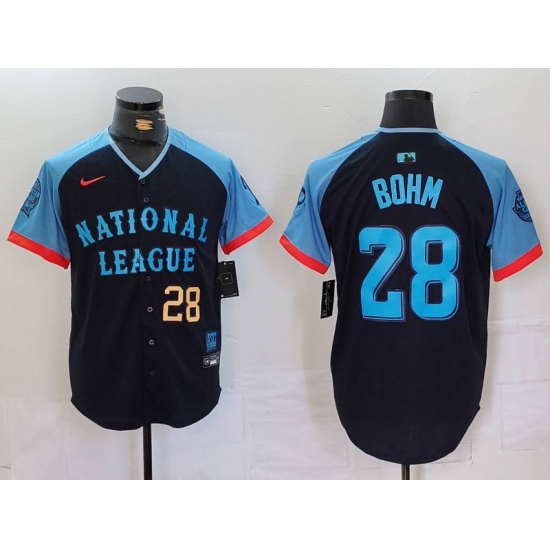 Men National League 28 Alec Bohm Navy 2024 All Star Limited Stitched Baseball Jersey 6 Men National League 28 Alec Bohm Navy 2024 All Star Limited Stitched Baseball Jersey 6