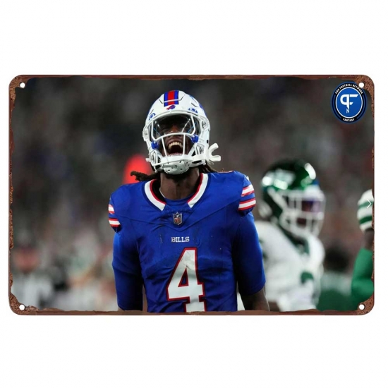 Buffalo Bills Aluminum Sign 12x8 Inch James Cook 001 Buffalo Bills Aluminum Sign 12x8 Inch James Cook 001
