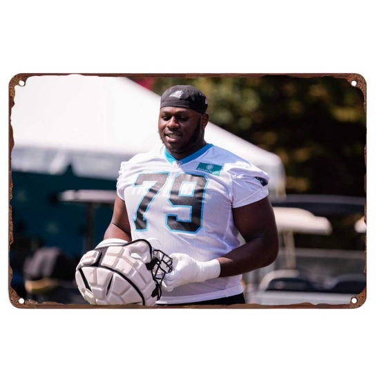 Carolina Panthers Aluminum Sign 12x8 Inch Ikem Ekwonu 002 Carolina Panthers Aluminum Sign 12x8 Inch Ikem Ekwonu 002
