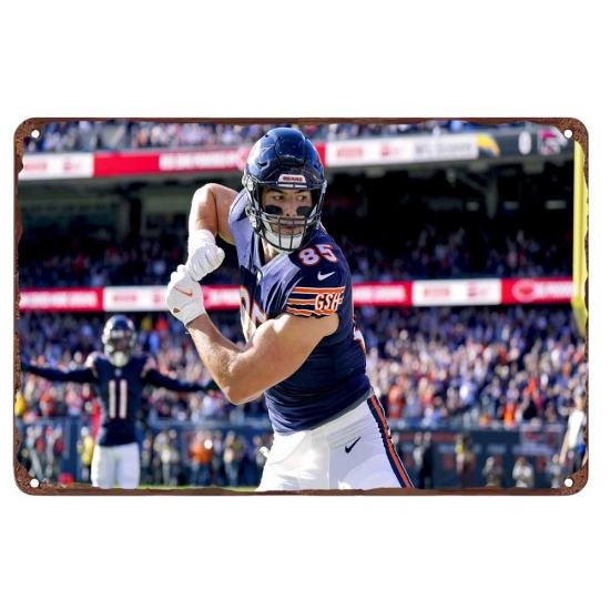 chicago bears Aluminum Sign 12x8 Inch Cole Kmet 003 chicago bears Aluminum Sign 12x8 Inch Cole Kmet 003