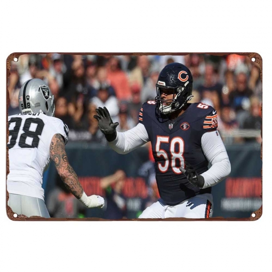 chicago bears Aluminum Sign 12x8 Inch Darnell Wright 003 chicago bears Aluminum Sign 12x8 Inch Darnell Wright 003