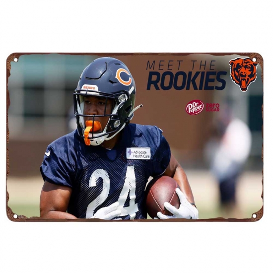chicago bears Aluminum Sign 12x8 Inch Khalil Herbert 003 chicago bears Aluminum Sign 12x8 Inch Khalil Herbert 003