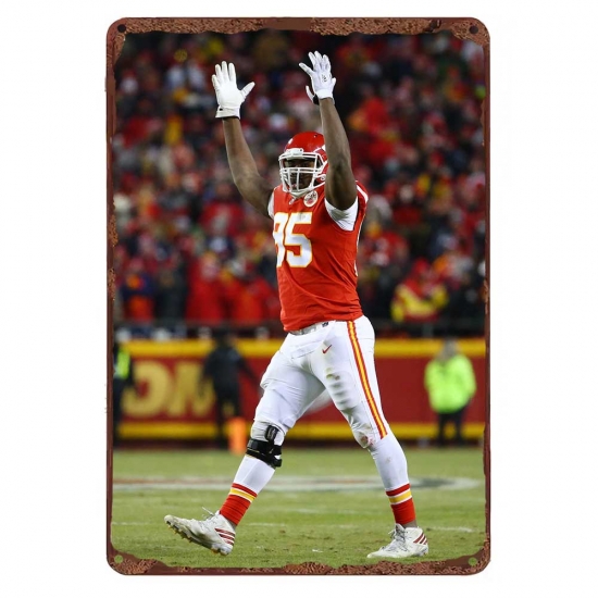 Kansas City Chiefs Aluminum Sign 12x8 Inch Chris Jones003 Kansas City Chiefs Aluminum Sign 12x8 Inch Chris Jones003