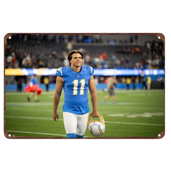 Los Angeles Chargers Aluminum Sign 12x8 Inch Cameron Dicker 001 Los Angeles Chargers Aluminum Sign 12x8 Inch Cameron Dicker 001