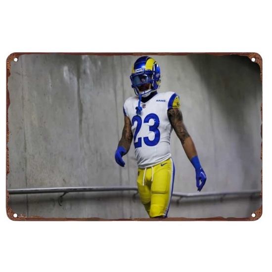 Los Angeles Rams Aluminum Sign 12x8 Inch Kyren Williams 004 Los Angeles Rams Aluminum Sign 12x8 Inch Kyren Williams 004