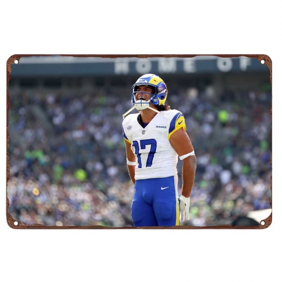 Los Angeles Rams Aluminum Sign 12x8 Inch Puka Nacua 003 Los Angeles Rams Aluminum Sign 12x8 Inch Puka Nacua 003