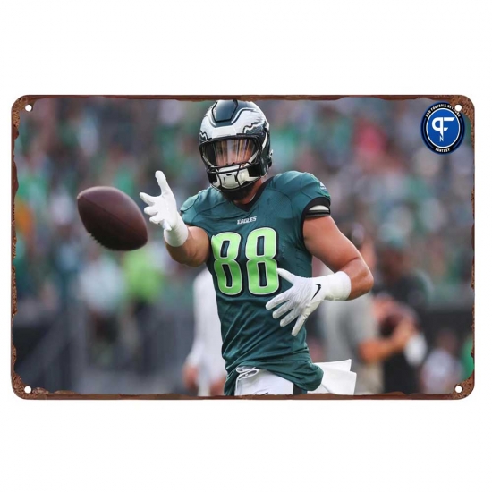Philadelphia Eagles Aluminum Sign 12x8 Inch Dallas Goedert 001 Philadelphia Eagles Aluminum Sign 12x8 Inch Dallas Goedert 001