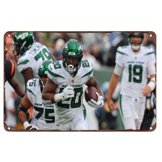 New York Jets Aluminum Sign 12x8 Inch Breece Hall 006 New York Jets Aluminum Sign 12x8 Inch Breece Hall 006