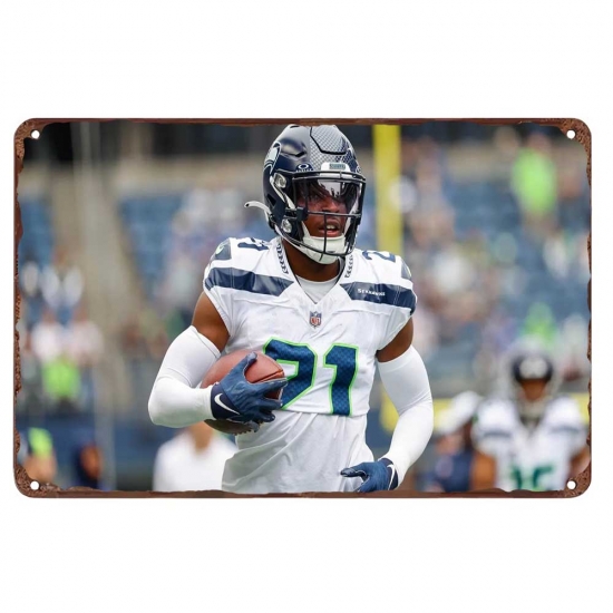 Seattle Seahawks Aluminum Sign 12x8 Inch Devon Witherspoon 003 Seattle Seahawks Aluminum Sign 12x8 Inch Devon Witherspoon 003