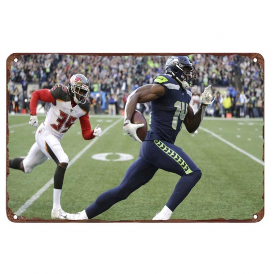 Seattle Seahawks Aluminum Sign 12x8 Inch Dk Metcalf 001 Seattle Seahawks Aluminum Sign 12x8 Inch Dk Metcalf 001