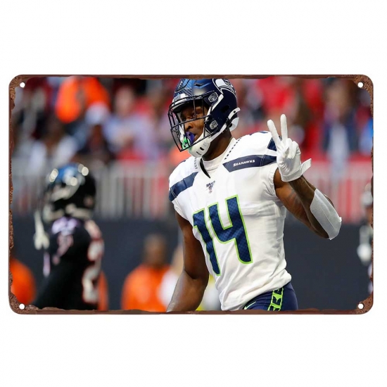 Seattle Seahawks Aluminum Sign 12x8 Inch Dk Metcalf 003 Seattle Seahawks Aluminum Sign 12x8 Inch Dk Metcalf 003