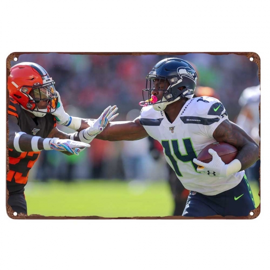 Seattle Seahawks Aluminum Sign 12x8 Inch Dk Metcalf 004 Seattle Seahawks Aluminum Sign 12x8 Inch Dk Metcalf 004