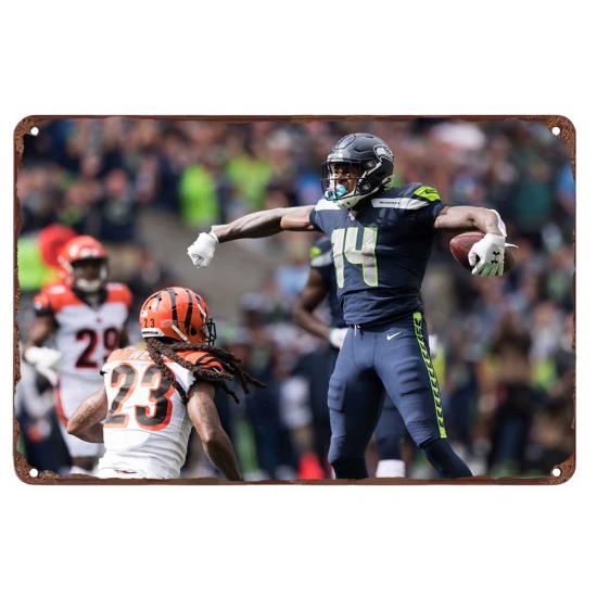 Seattle Seahawks Aluminum Sign 12x8 Inch Dk Metcalf 005 Seattle Seahawks Aluminum Sign 12x8 Inch Dk Metcalf 005