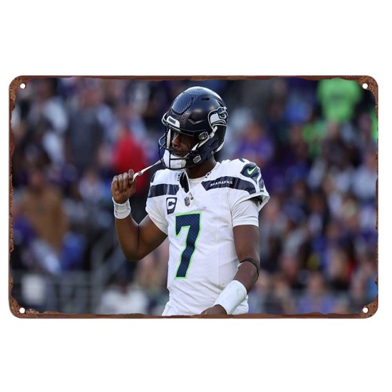 Seattle Seahawks Aluminum Sign 12x8 Inch Geno Smith 004 Seattle Seahawks Aluminum Sign 12x8 Inch Geno Smith 004