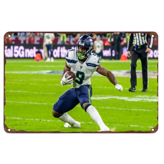 Seattle Seahawks Aluminum Sign 12x8 Inch Kenneth Walker III 002 Seattle Seahawks Aluminum Sign 12x8 Inch Kenneth Walker III 002